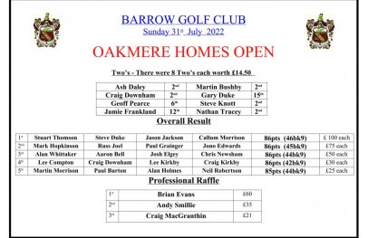 Oakmere Homes Open
